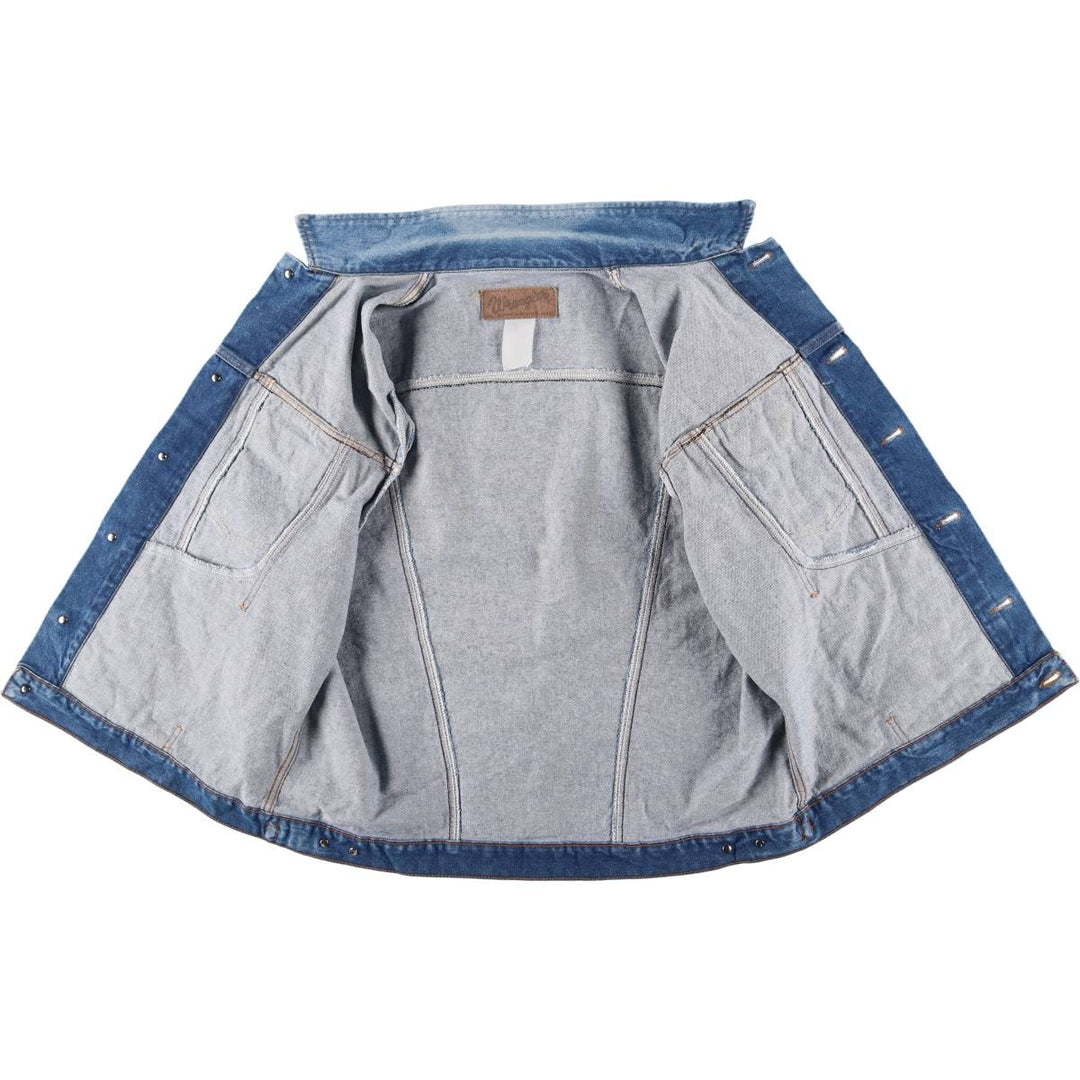 Vintage 90'S Wrangler denim vest, men's size XXL unclear blue type Vintage Second Hand