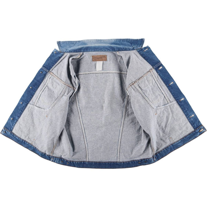 Vintage 90'S Wrangler denim vest, men's size XXL unclear blue type Vintage Second Hand