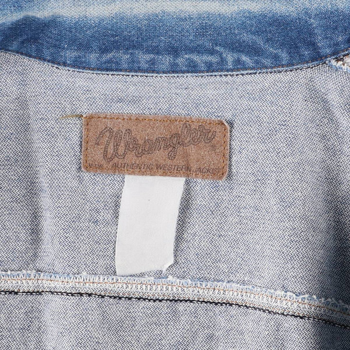 Vintage 90'S Wrangler denim vest, men's size XXL unclear blue type Vintage Second Hand