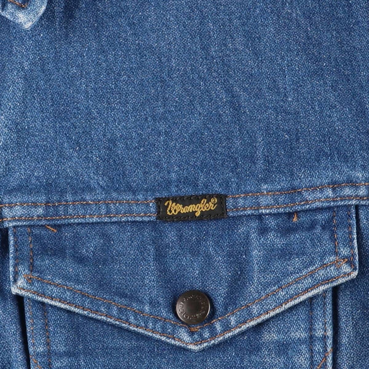 Vintage 90'S Wrangler denim vest, men's size XXL unclear blue type Vintage Second Hand