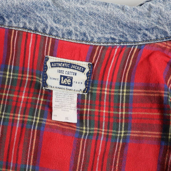 Vintage Lee denim vest from the 90'S to 00s, size XL, for men cotton blue type Vintage Second Hand