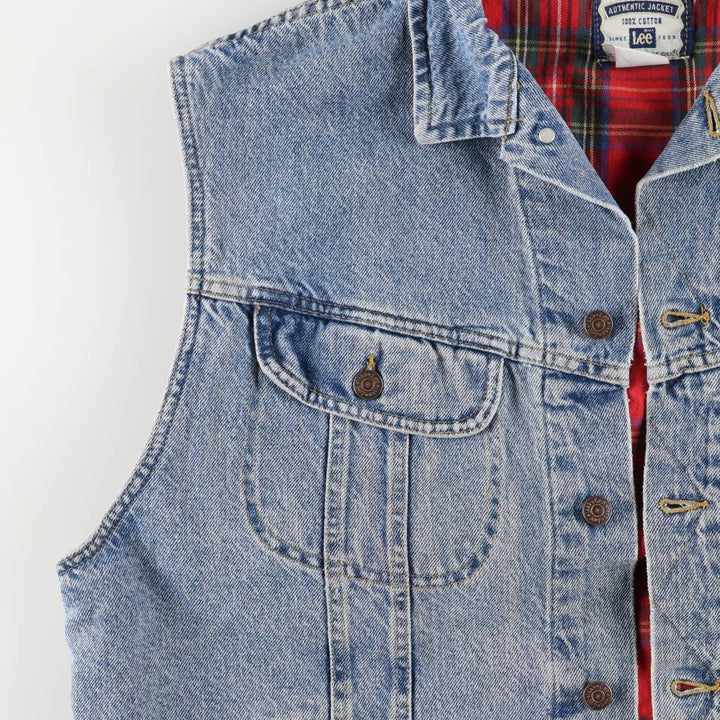 Vintage Lee denim vest from the 90'S to 00s, size XL, for men cotton blue type Vintage Second Hand