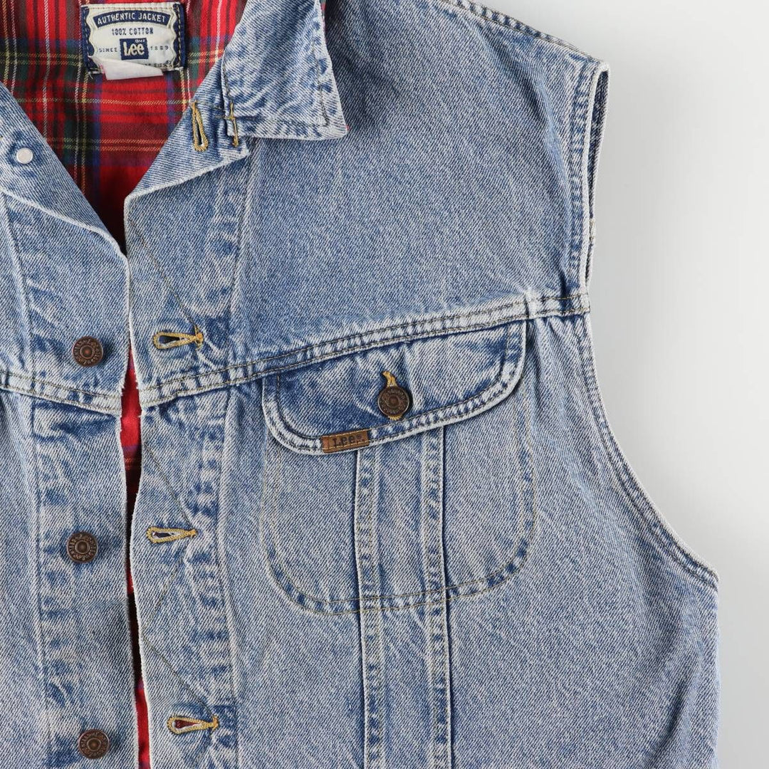 Vintage Lee denim vest from the 90'S to 00s, size XL, for men cotton blue type Vintage Second Hand