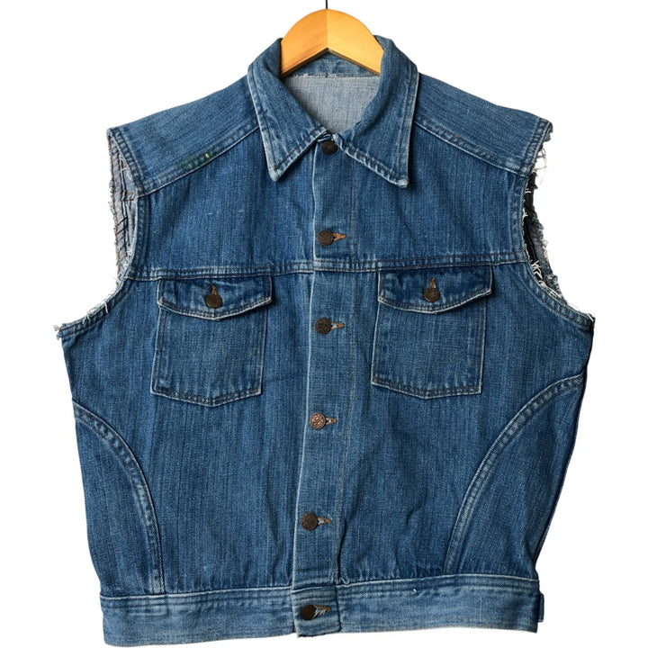 Denim vest, men's size M unclear blue type Vintage Second Hand