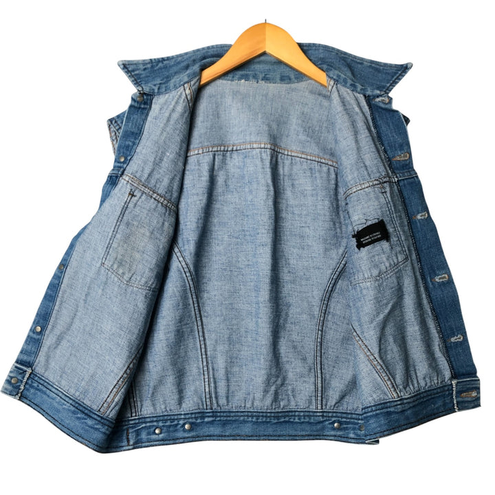 Denim vest, men's size M unclear blue type Vintage Second Hand