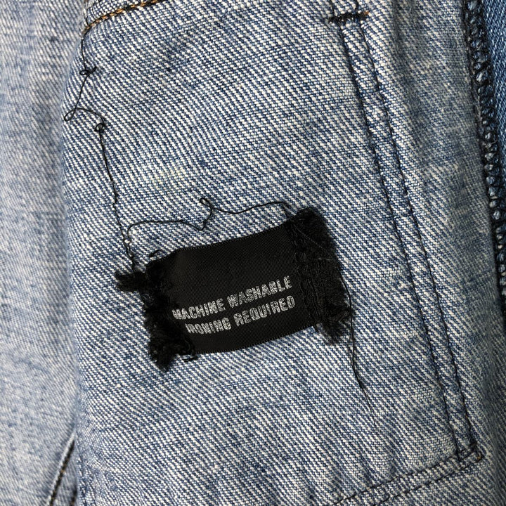 Denim vest, men's size M unclear blue type Vintage Second Hand