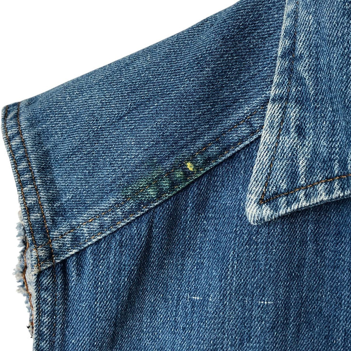 Denim vest, men's size M unclear blue type Vintage Second Hand