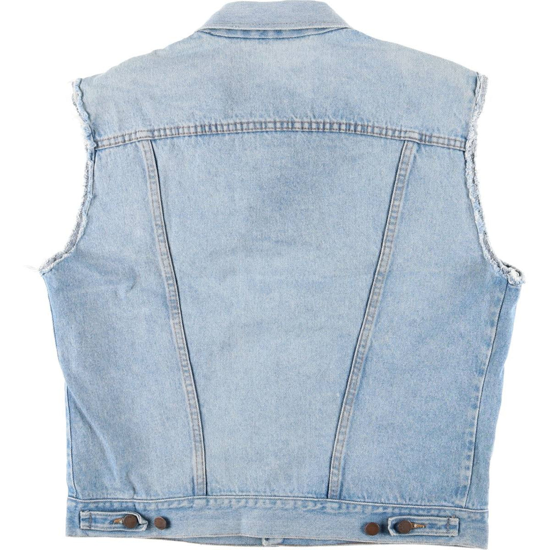 Vintage 70s-80'S Rustler denim vest, made in the USA, size L, men's unclear blue type Vintage Second Hand