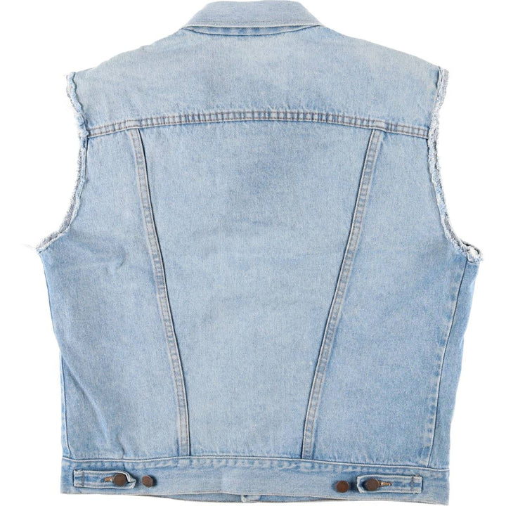 Vintage 70s-80'S Rustler denim vest, made in the USA, size L, men's unclear blue type Vintage Second Hand