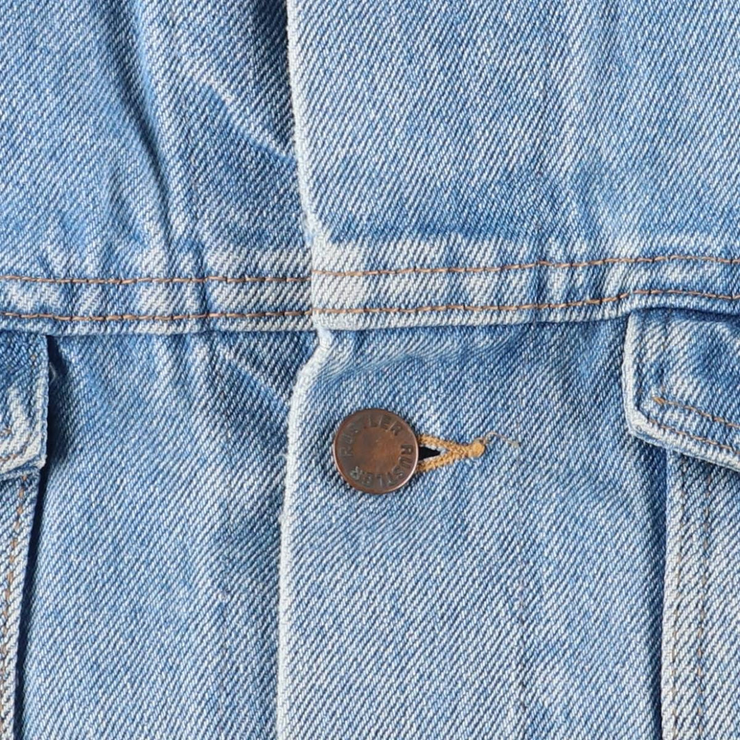 Vintage 70s-80'S Rustler denim vest, made in the USA, size L, men's unclear blue type Vintage Second Hand