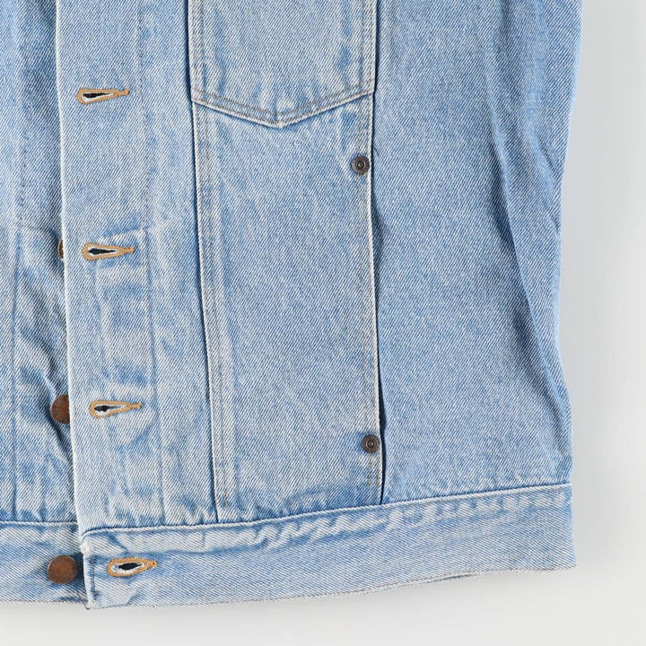 Vintage 70s-80'S Rustler denim vest, made in the USA, size L, men's unclear blue type Vintage Second Hand