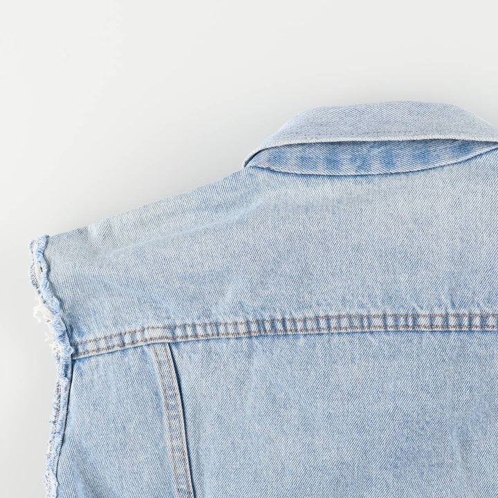 Vintage 70s-80'S Rustler denim vest, made in the USA, size L, men's unclear blue type Vintage Second Hand