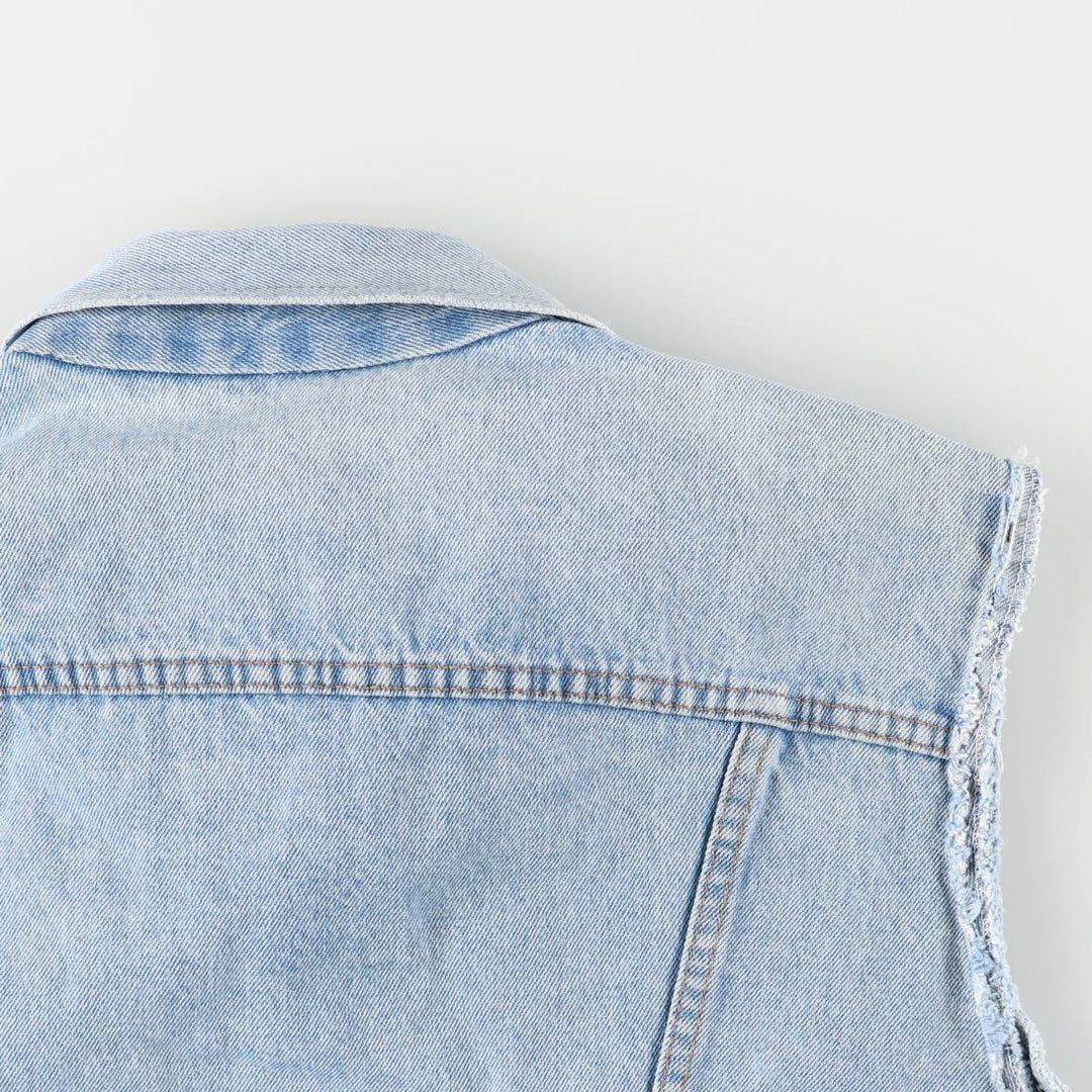 Vintage 70s-80'S Rustler denim vest, made in the USA, size L, men's unclear blue type Vintage Second Hand