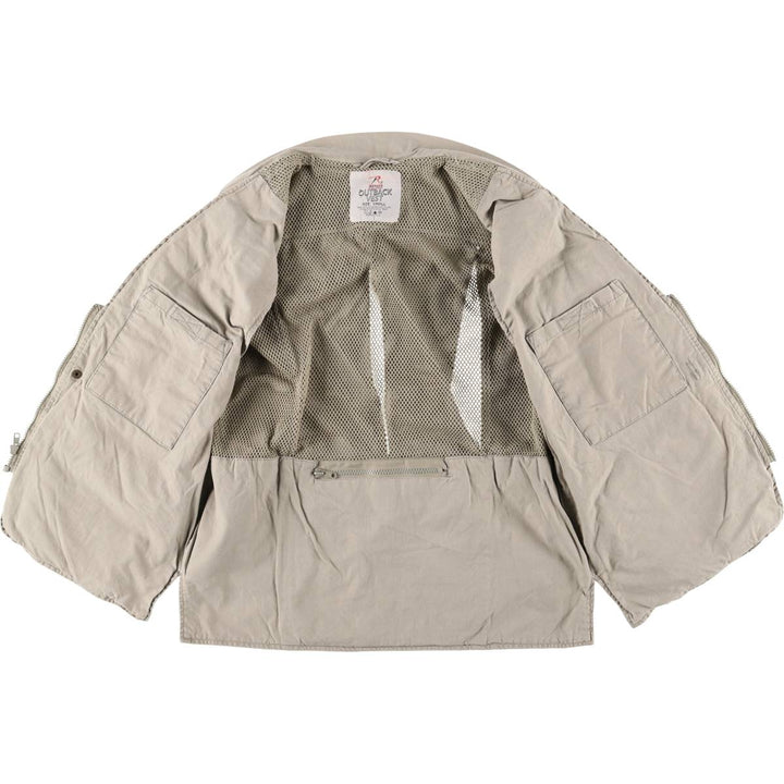 ROTHCO OUTBACK VEST Fishing Vest, Men's Size S cotton Beige type Vintage Second Hand