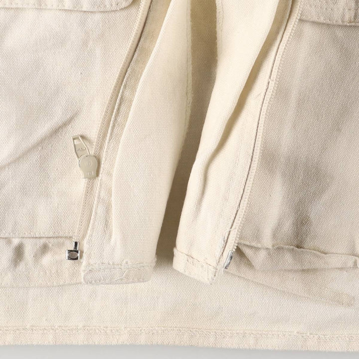 RUGGED RUN Hunting Vest, Men's Size L cotton pale white type Vintage Second Hand