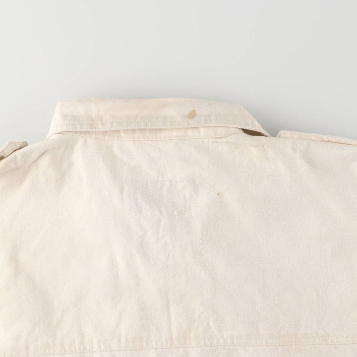 RUGGED RUN Hunting Vest, Men's Size L cotton pale white type Vintage Second Hand