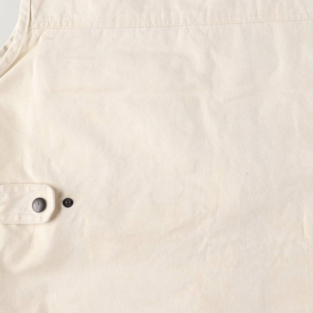 RUGGED RUN Hunting Vest, Men's Size L cotton pale white type Vintage Second Hand
