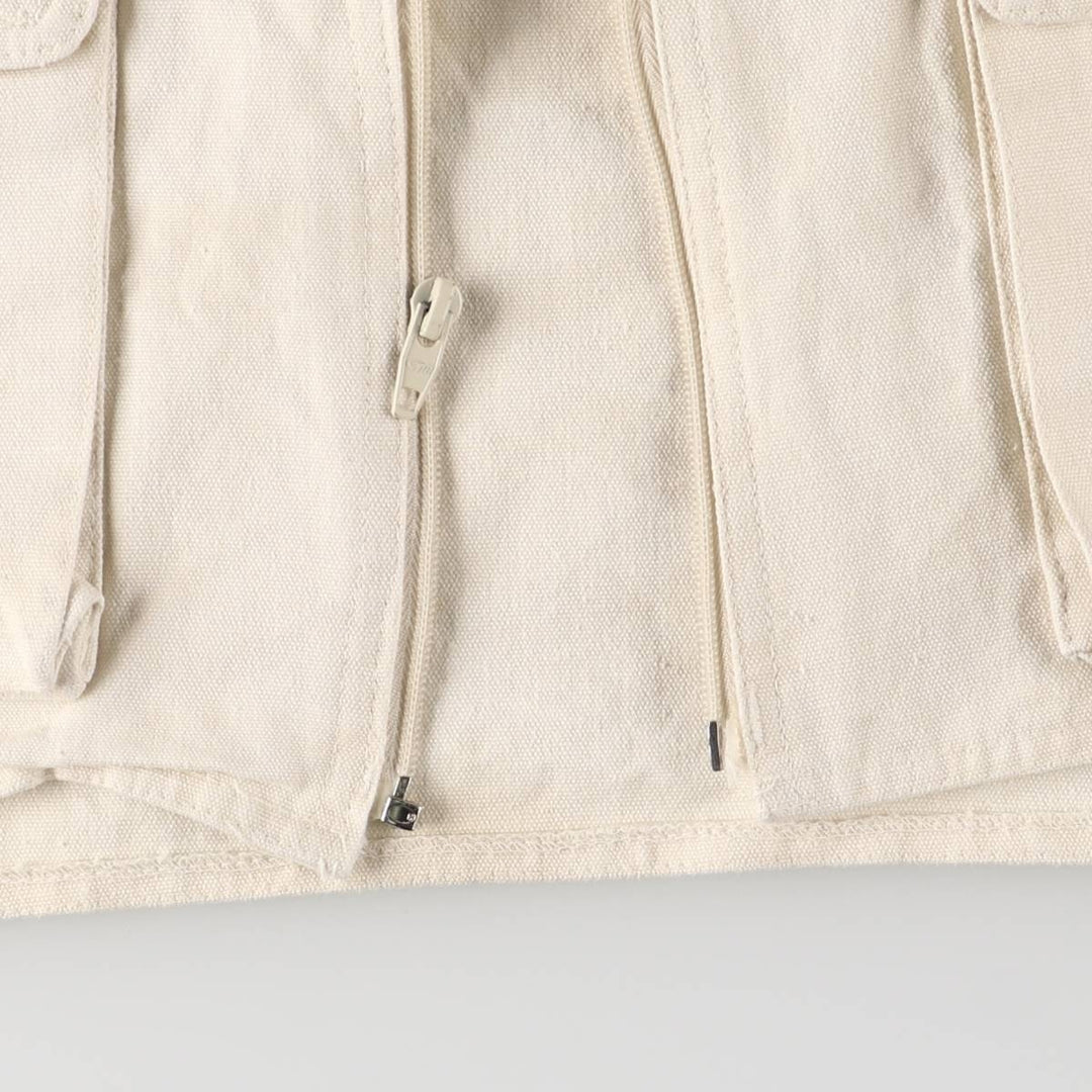 RUGGED RUN Hunting Vest, Men's Size L cotton pale white type Vintage Second Hand