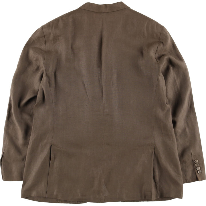 Ralph Lauren POLO by Ralph Lauren linen tailored jacket, made in Italy, men's size XL linen brown type Vintage Second Hand
