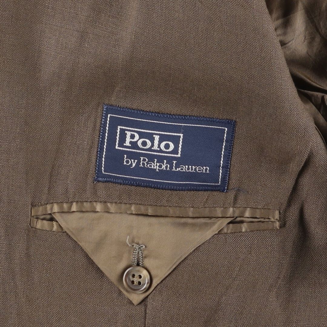 Ralph Lauren POLO by Ralph Lauren linen tailored jacket, made in Italy, men's size XL linen brown type Vintage Second Hand