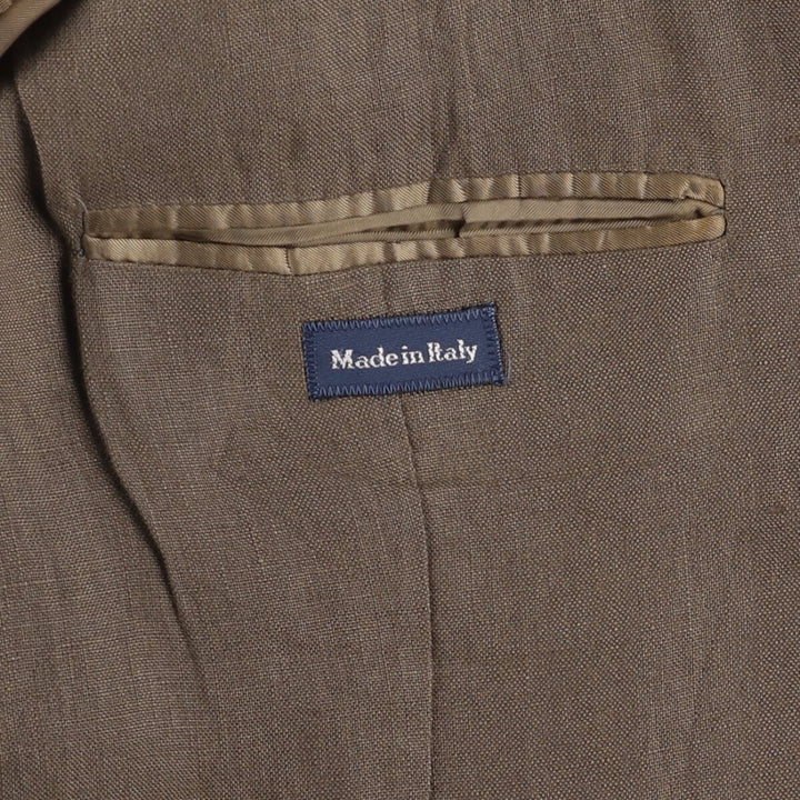 Ralph Lauren POLO by Ralph Lauren linen tailored jacket, made in Italy, men's size XL linen brown type Vintage Second Hand