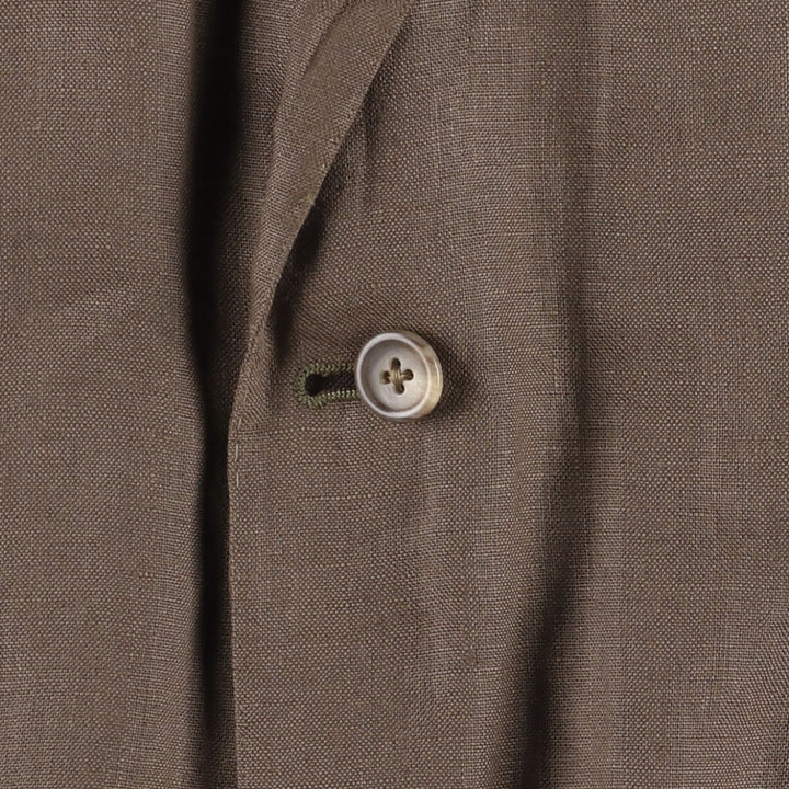 Ralph Lauren POLO by Ralph Lauren linen tailored jacket, made in Italy, men's size XL linen brown type Vintage Second Hand