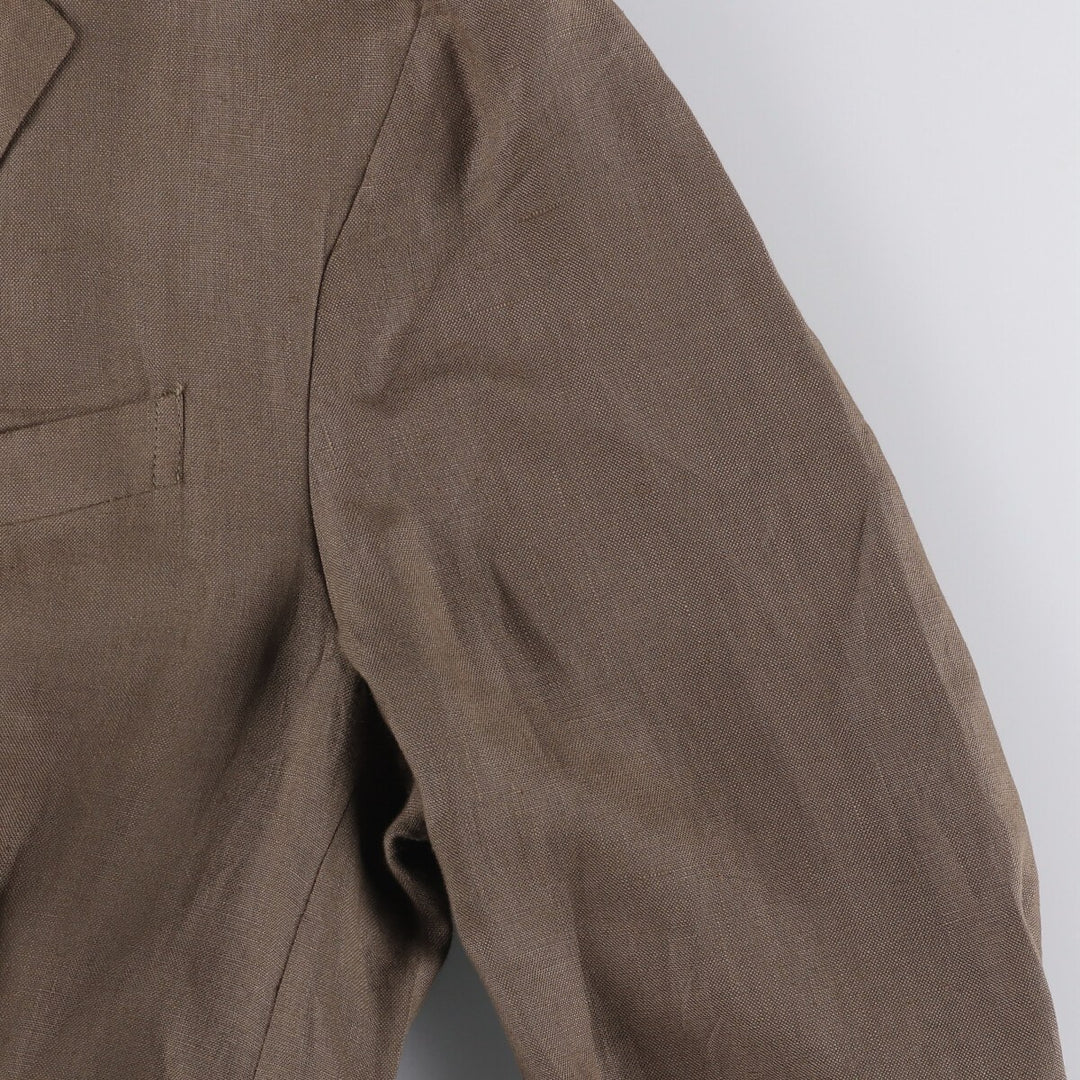 Ralph Lauren POLO by Ralph Lauren linen tailored jacket, made in Italy, men's size XL linen brown type Vintage Second Hand