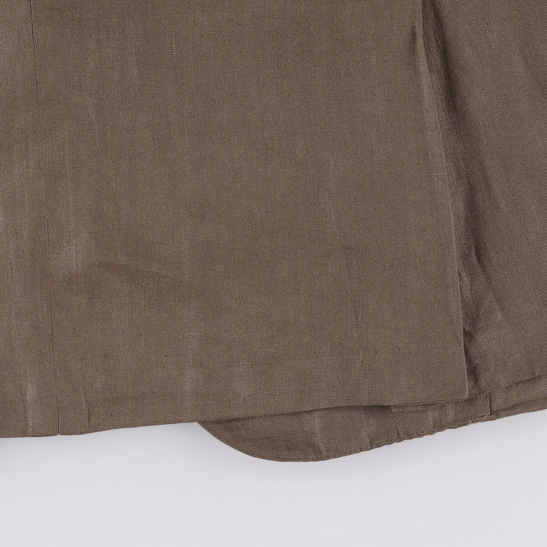 Ralph Lauren POLO by Ralph Lauren linen tailored jacket, made in Italy, men's size XL linen brown type Vintage Second Hand
