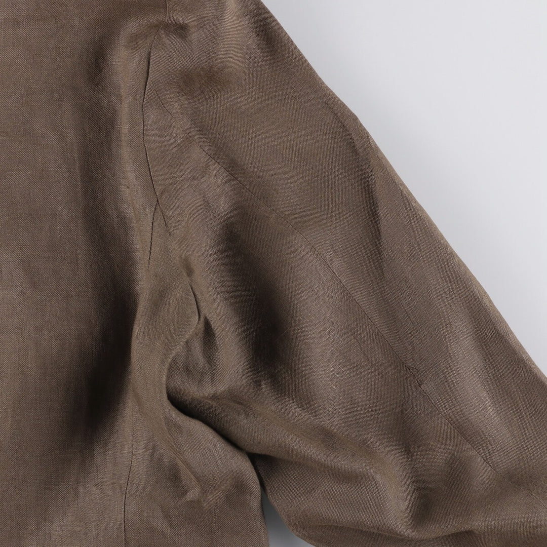 Ralph Lauren POLO by Ralph Lauren linen tailored jacket, made in Italy, men's size XL linen brown type Vintage Second Hand