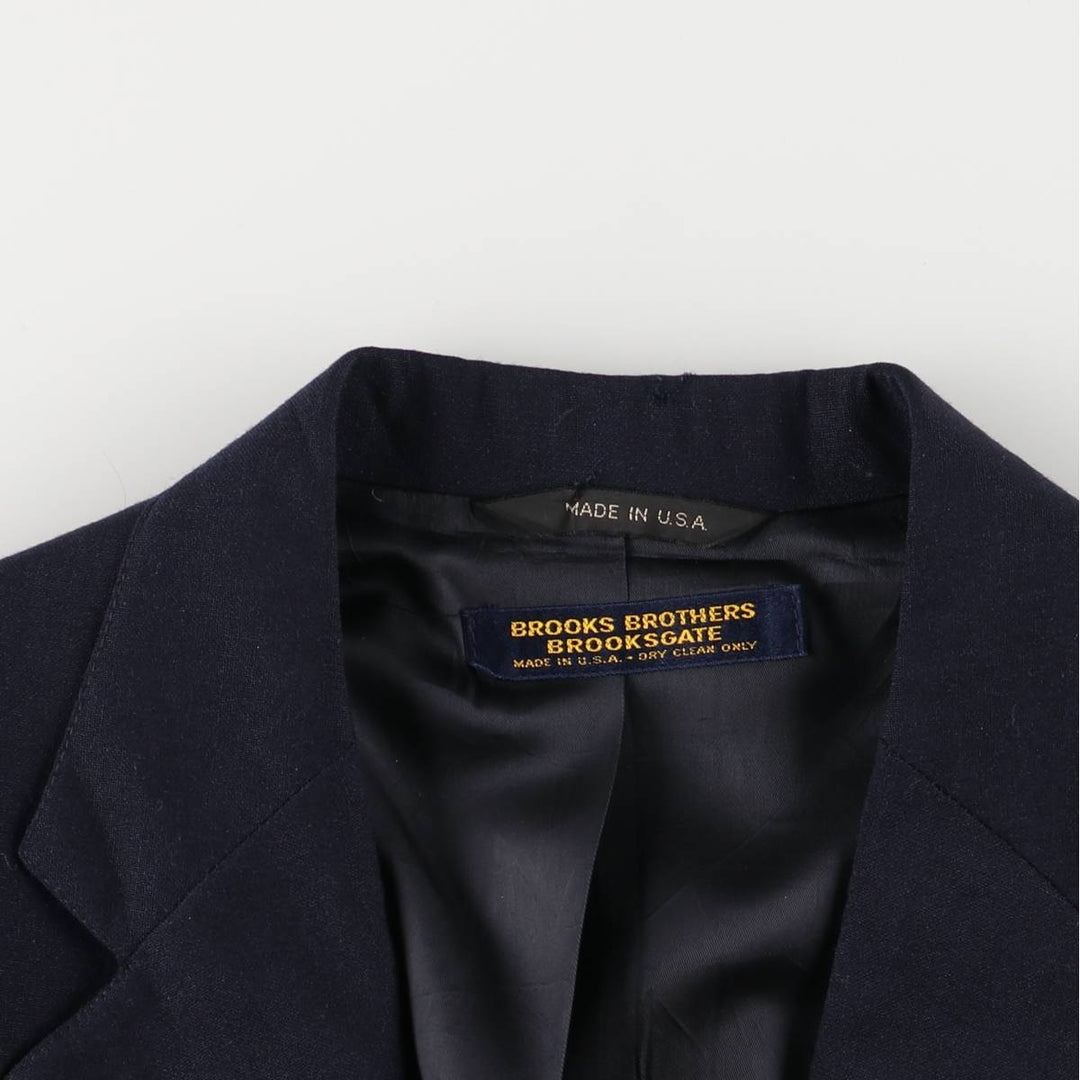 1980'S Brooks Brothers BROOKSGATE wool tailored jacket, made in the USA, men's size M wool navy blue type Vintage Second Hand