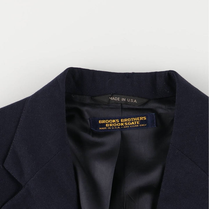 1980'S Brooks Brothers BROOKSGATE wool tailored jacket, made in the USA, men's size M wool navy blue type Vintage Second Hand