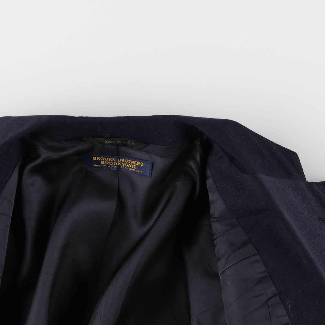1980'S Brooks Brothers BROOKSGATE wool tailored jacket, made in the USA, men's size M wool navy blue type Vintage Second Hand