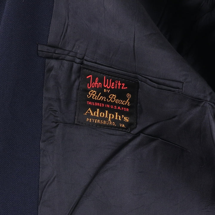 Palm Beach John Weitz Navy Blazer, Tailored Jacket, Made in USA, Men's Size Medium unclear navy blue type Vintage Second Hand