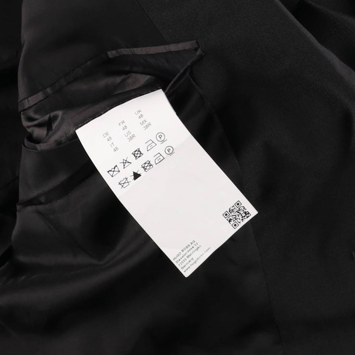 Hugo Boss wool tailored jacket, men's size M wool black type Vintage Second Hand