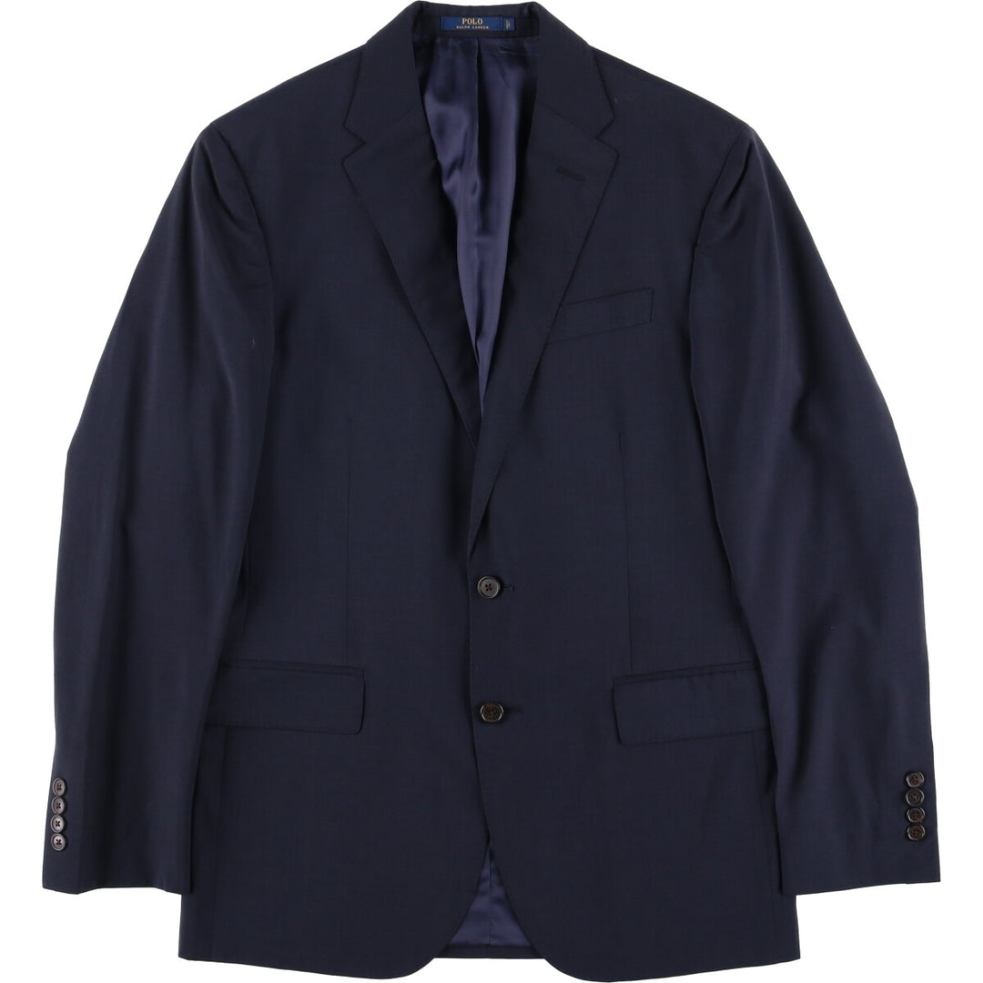 Ralph Lauren POLO RALPH LAUREN wool tailored jacket, made in Italy, men's size S wool navy blue type Vintage Second Hand