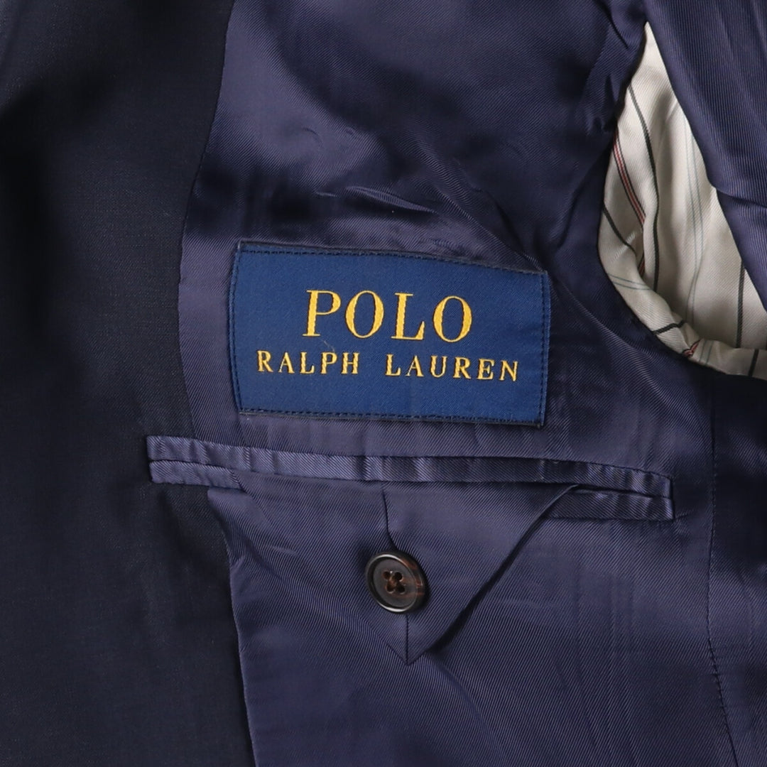 Ralph Lauren POLO RALPH LAUREN wool tailored jacket, made in Italy, men's size S wool navy blue type Vintage Second Hand
