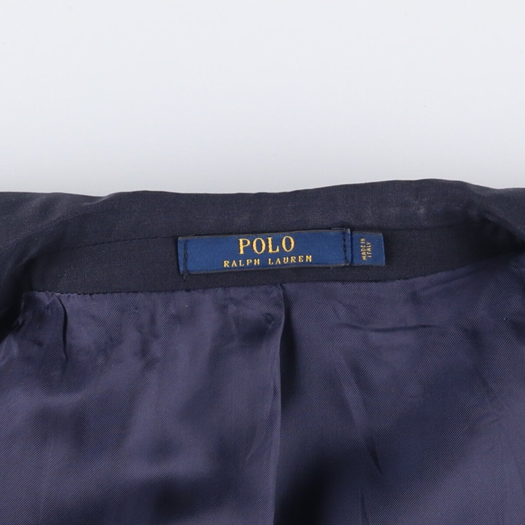Ralph Lauren POLO RALPH LAUREN wool tailored jacket, made in Italy, men's size S wool navy blue type Vintage Second Hand