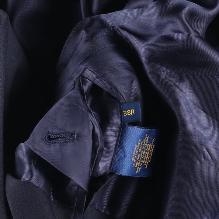 Ralph Lauren POLO RALPH LAUREN wool tailored jacket, made in Italy, men's size S wool navy blue type Vintage Second Hand