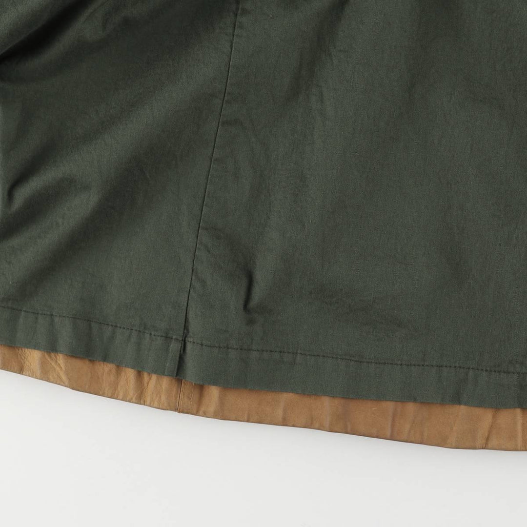 90s-00'S Timberland WEATHERGEAR Leather Long Coat, Men's Size L genuine leather beige type brown Vintage Second Hand