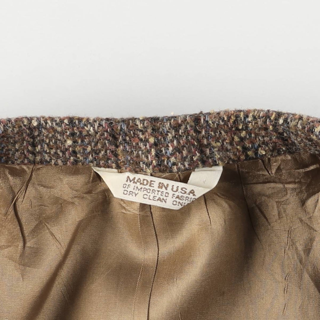 Vintage Le Tigre Striped Tweed Jacket, Made in USA, Men's Size Medium unclear brown type Vintage Second Hand