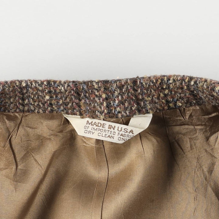 Vintage Le Tigre Striped Tweed Jacket, Made in USA, Men's Size Medium unclear brown type Vintage Second Hand