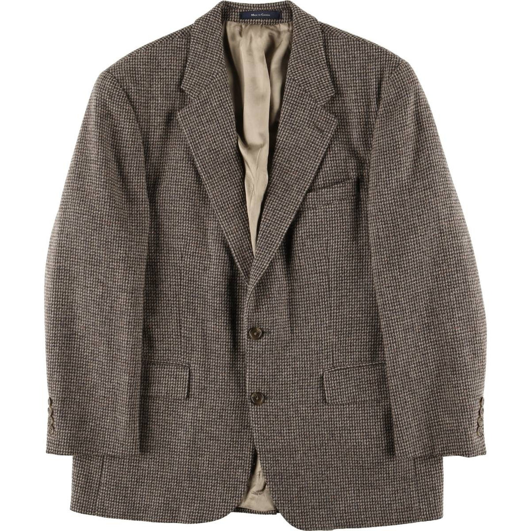 1980'S Ralph Lauren Chaps wool tailored jacket with colored nep finish, made in Canada, size L wool Beige type Vintage Second Hand