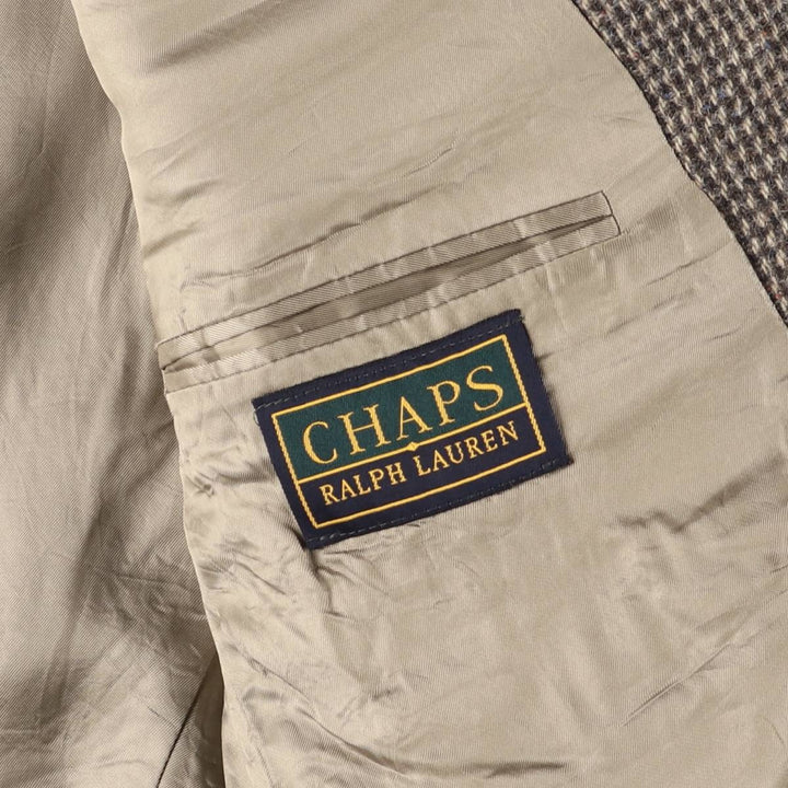 1980'S Ralph Lauren Chaps wool tailored jacket with colored nep finish, made in Canada, size L wool Beige type Vintage Second Hand