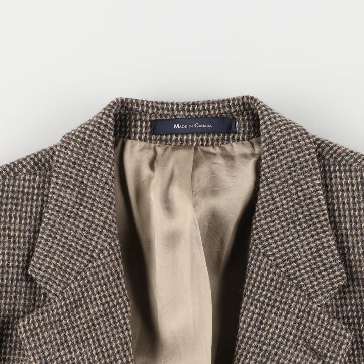 1980'S Ralph Lauren Chaps wool tailored jacket with colored nep finish, made in Canada, size L wool Beige type Vintage Second Hand