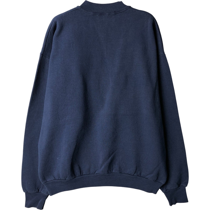 Vintage 80's Fruit of the Loom printed sweatshirt, made in the USA, size XL for men cotton navy blue type Vintage Second Hand