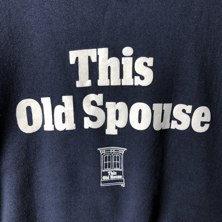 Vintage 80's Fruit of the Loom printed sweatshirt, made in the USA, size XL for men cotton navy blue type Vintage Second Hand
