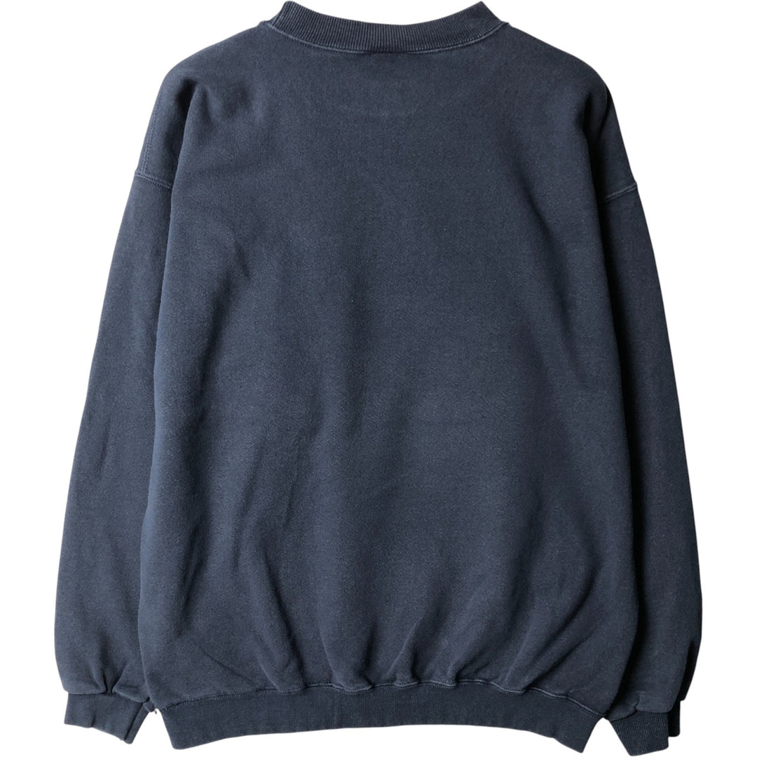 Vintage 90'S TIME UT logo sweatshirt, made in the USA, size L, men's cotton navy blue type Vintage Second Hand