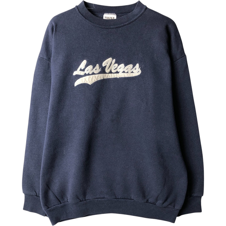 Tultex MAXIMUM SWEATS Printed Sweatshirt, Made in USA, Men's Size L cotton navy blue type Vintage Second Hand