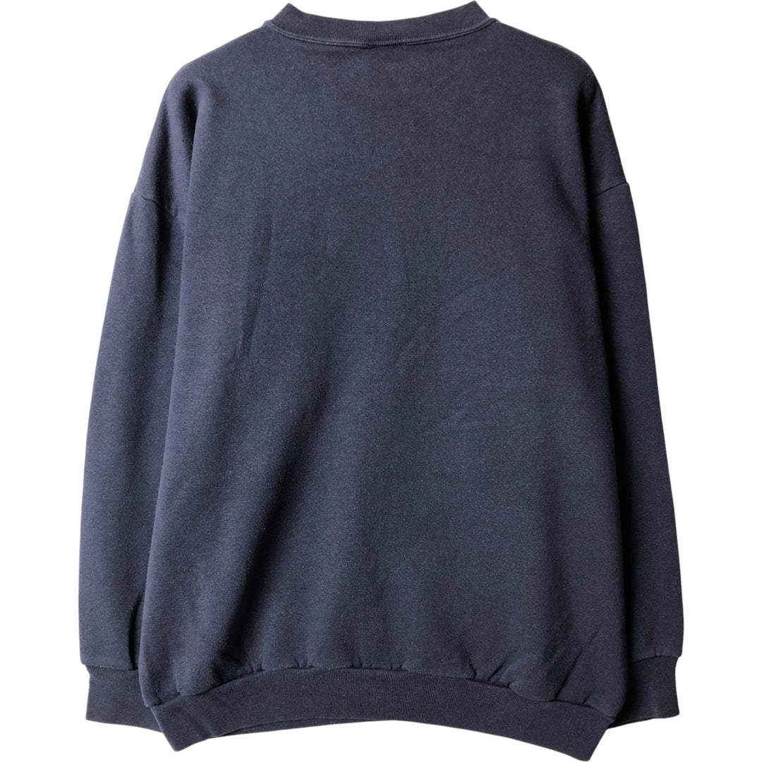 Tultex MAXIMUM SWEATS Printed Sweatshirt, Made in USA, Men's Size L cotton navy blue type Vintage Second Hand