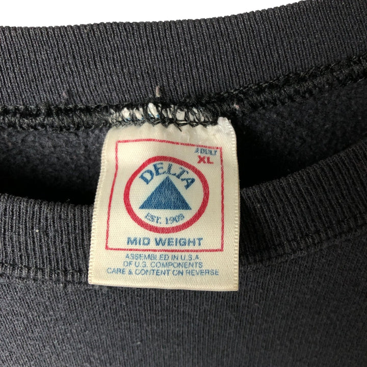 Vintage 90'S Delta US Navy print sweatshirt, Made in USA, Men's XL cotton navy blue type Vintage Second Hand